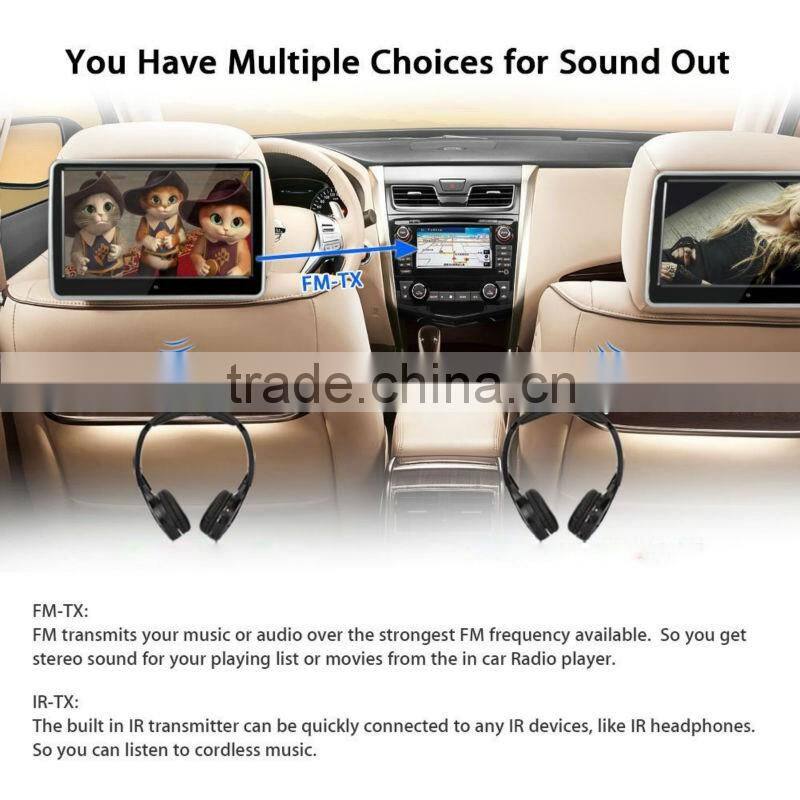 DS-1018AT 10.1inch android 4.4.4 car rear seat headrest touch screen monitor