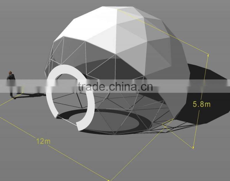 Dome-shaped tent Event dome marquee Steel frame white PVC cover 15m diameter pop up tent marquee for sale