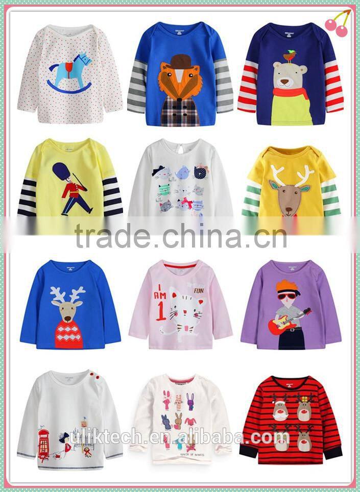 soldier printing picture stripe sleeve yellow color fall long sleeve clothes for kids