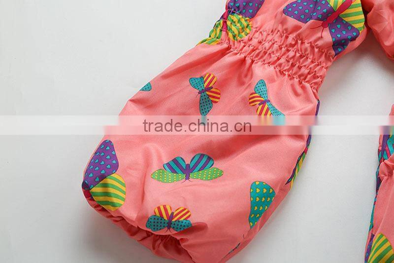 orange color Germeny style outerwear girl kids trench coat children's winter jackets