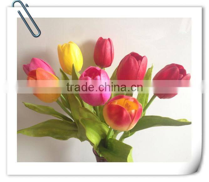 Decoration artificial flower wholesale PU tulip artificial bouquet
