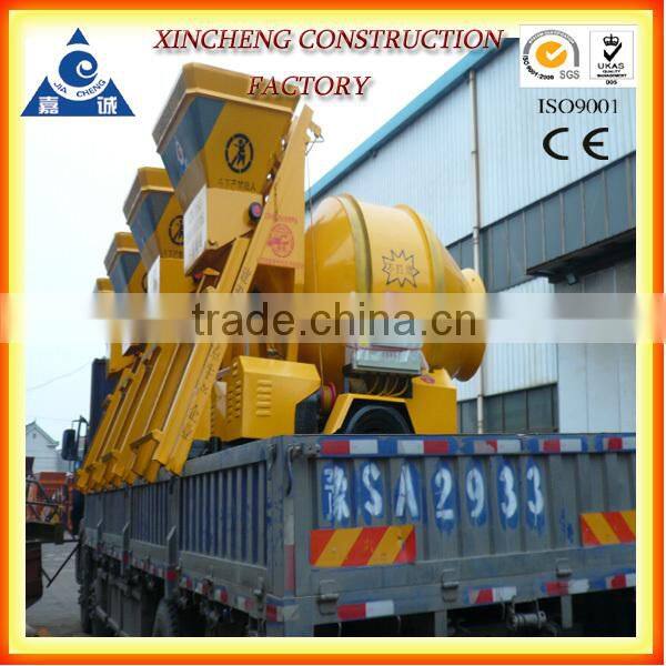 Self loading Concrete Machine!!JZM350 rolling drum concrete mixing machine
