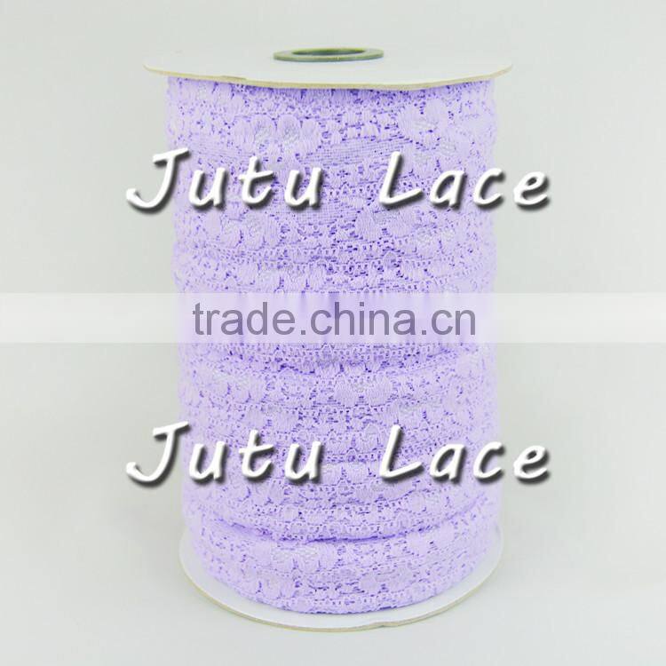 Elastic Lace - Lace Ribbon- Elastic by the yard - Shiny Elastic - Stretch Lace - Stretchy White Lace