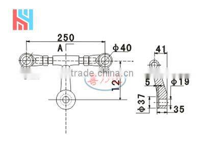 rotary three-arm 250 spider 304 316Stainless steel spiders for glass curtain wall fixing system