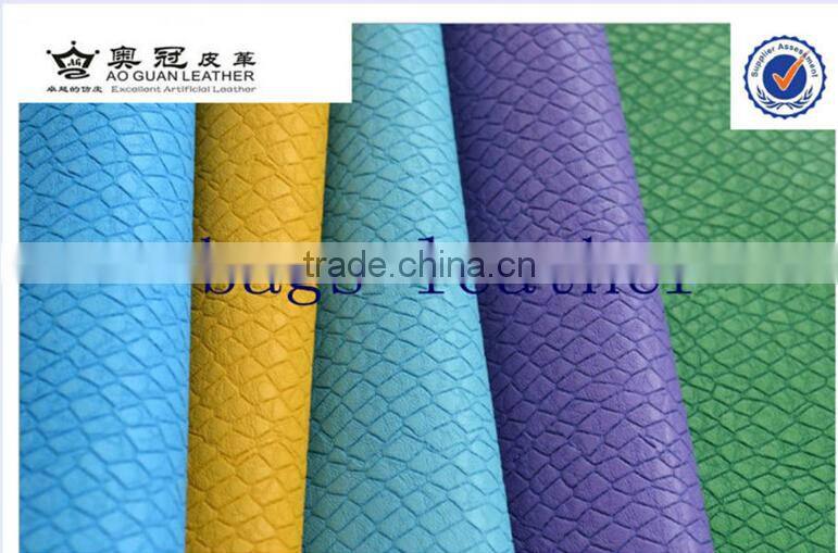 snake skin synthetic leather for women bags