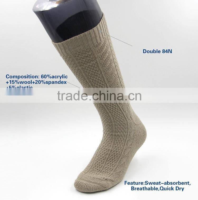 2015! Newest Fashion Elite Solid Color Knee High Wool Sock of China Manufacturer !