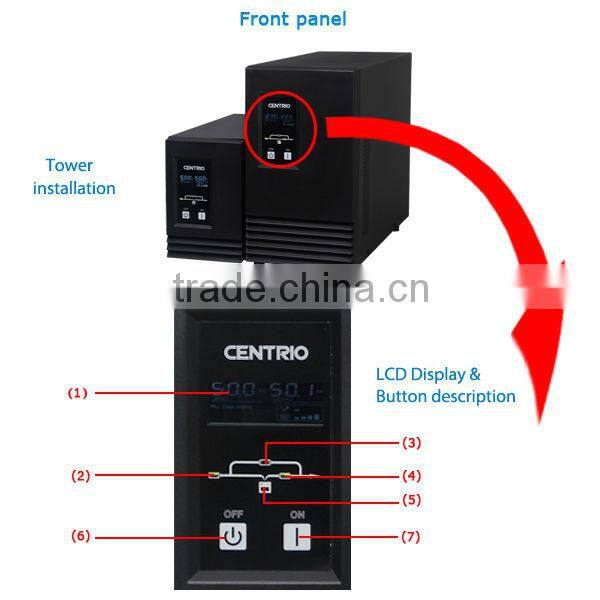 3kva single output AC DC uninterruptible power supply(Centrio-LCD)