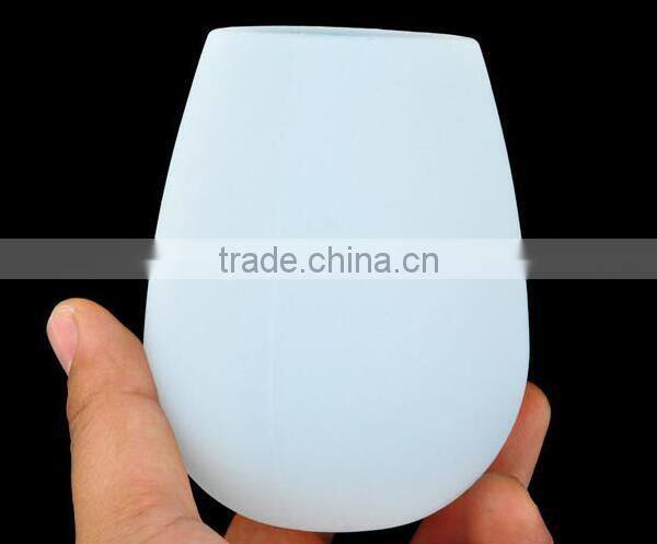 Camping silicone beverage drinking tumbler white in color