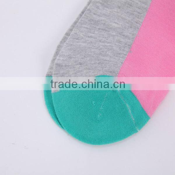customized school girls socks, fresh color sport tube socks elastic tape