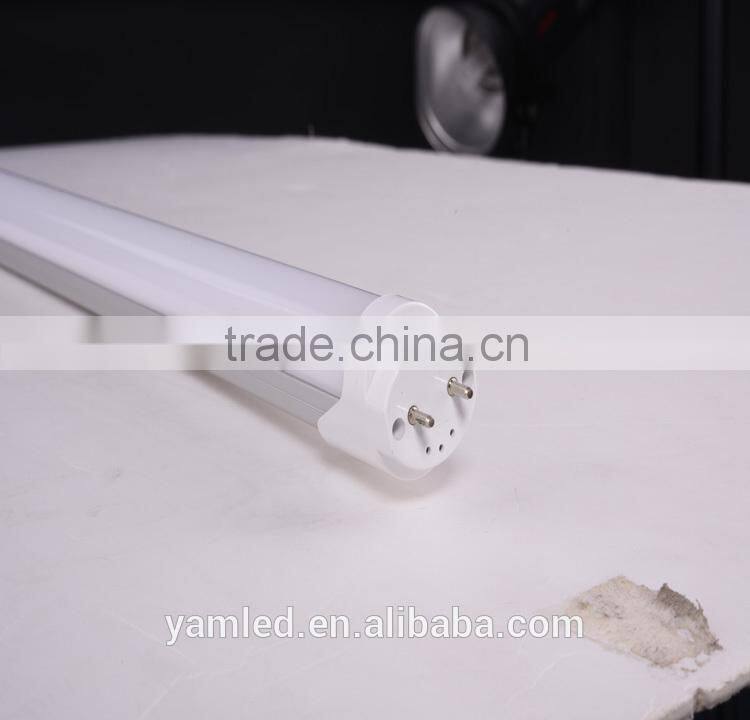 18W 2700-6500k milk white compatible led tube with double row chips