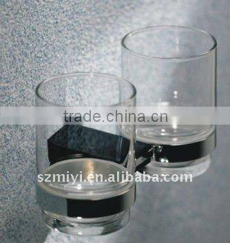 single bathroom glass holder