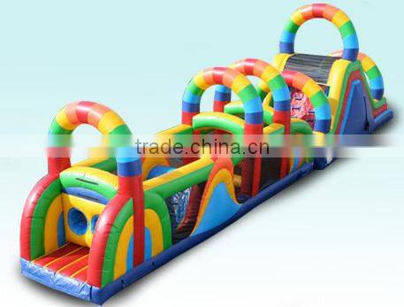 68ft long inflatable obstacle course, outdoor obstacle course equipment