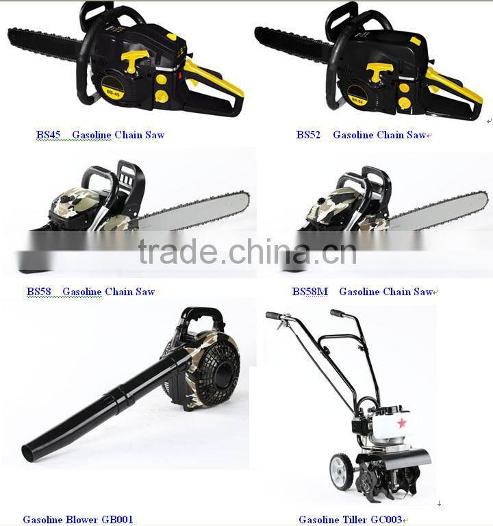 gasoline chainsaw 5200E 52cc yd52 with easy starter 2.2Kw/7000rpm