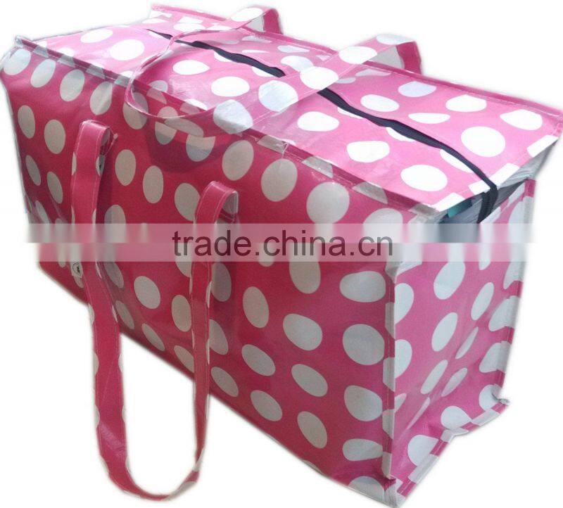 Custmer manufacture pp woven zipper plastic bag with laminated