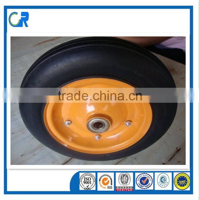 Heavy duty wheelbarrow solid wheels