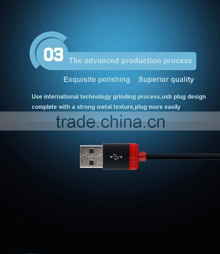 Super Speed Colorful Original USB Data Cable Charging Cable LED light indicator for smartphone