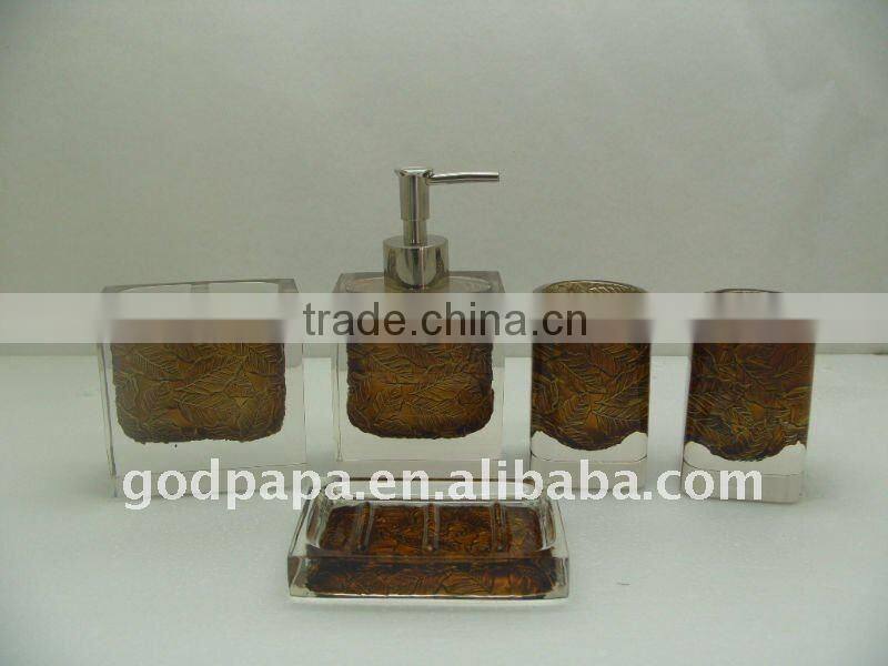 Favorable high transparent resin bathroom set