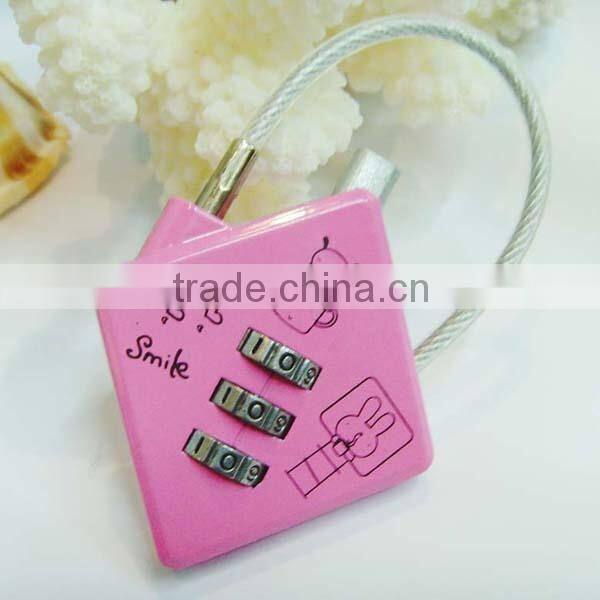 retractable combination digital code security cable and lock