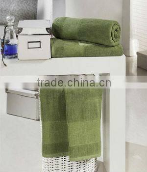 100% cotton zero twist yarn solid color jacquard bath towel