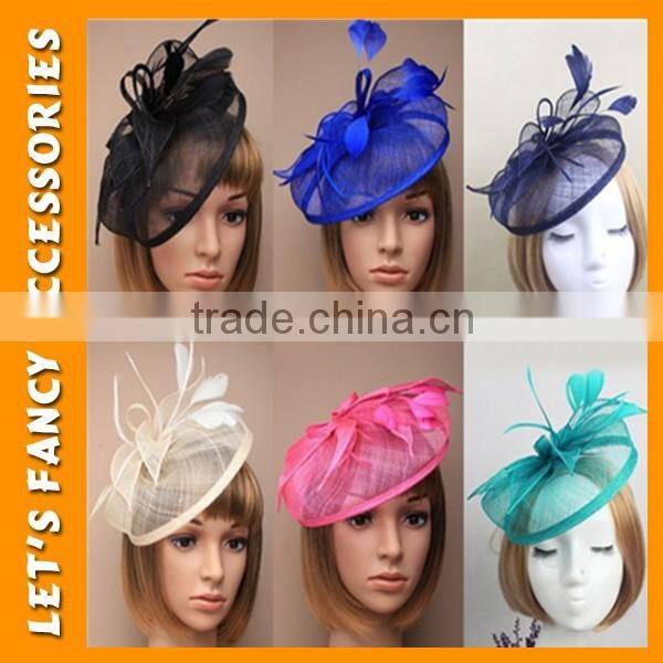 PGHD0329 Feather hair clip mini top hat hair accessories bridal flower hair clip
