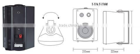 ITC T-776W Economical 45 Watt 2.0 ABS Wall Mount PA Speaker Box