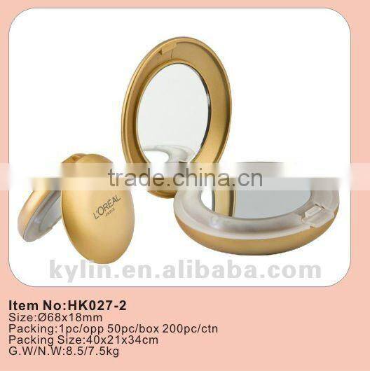 Plastic makeup comestic double size mirror with LED light