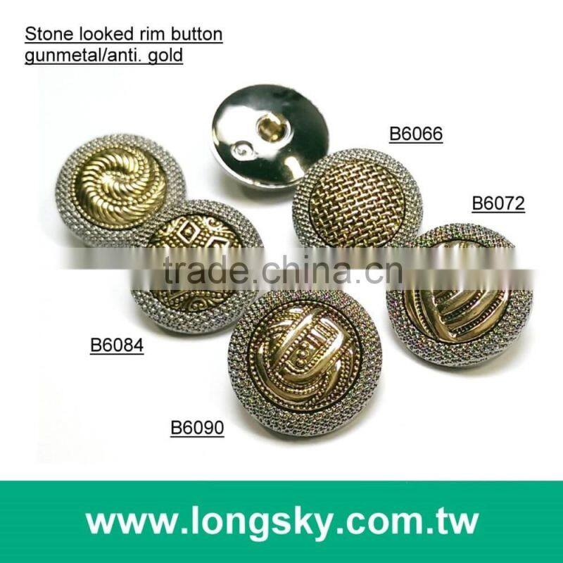 (#B6066/15mm, 21mm) 2 pieces combined button for authum fashion clothing