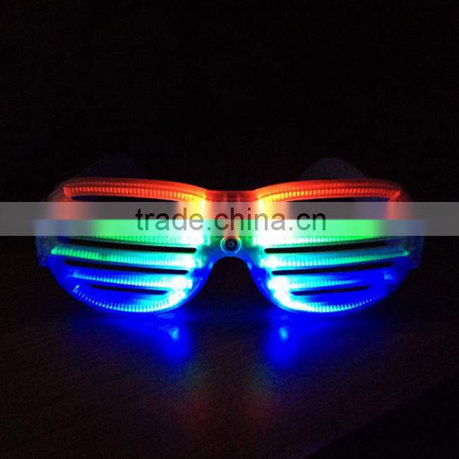 2016 wholesale colorful frame flash led party sunglasses