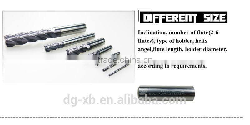 End milling cutter, SUS end router milling cutter, Stainless Steels 4 flutes flat end milling cutter