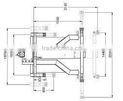 settled single post hydraulic lift