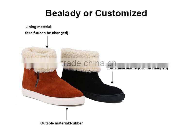 Customized fashion women cow suede rubber outsole comfortable shoes all brands