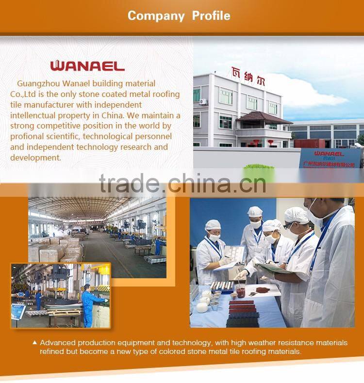 Wanael 2014 chinese antique roof with aluminum-zinc plated steel sheet and colorful stone chips