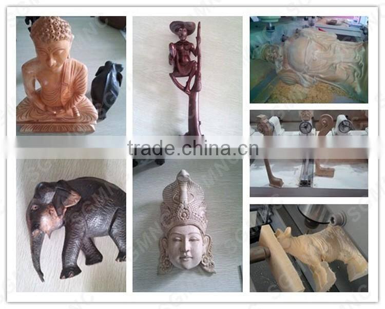 Multi-head 3d wood cutting cnc machine