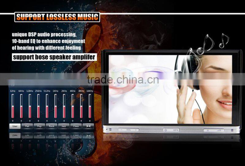 7inch two din HD universal car radio DJ7053 with external DTV 3G MTK3360 solution for all universal cars