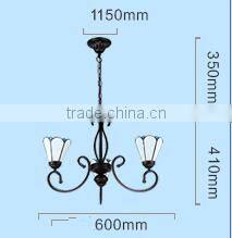 European MED Style Black Iron chandelier light