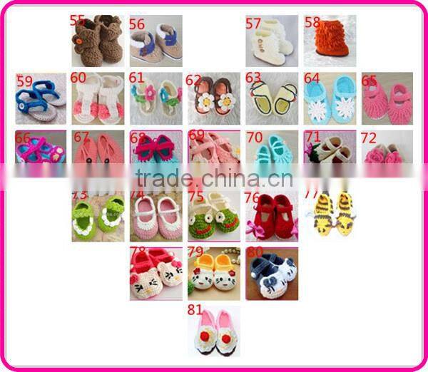 Christmas hot sale handmade winter soft crochet boot shoes for baby