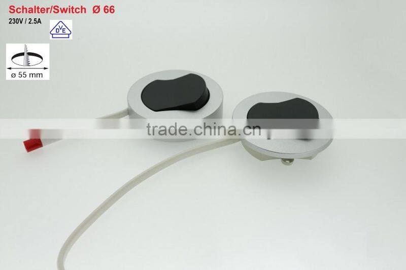 New unique Commutateur / meubles cabinet, 220v-230v-240v 2,5a silver color surface or recessed mounted installation