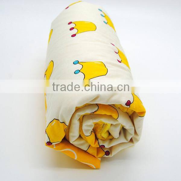23% Off Crib Used Customized Cheap Crown Print Yellow Cotton Infant Quilt