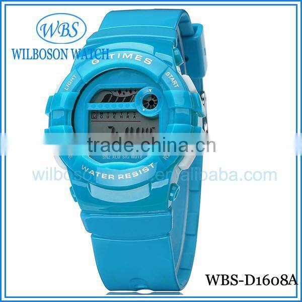 Fashion bright color silicone digital watch for kids