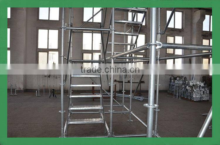 Standard and ledger ringlock system scaffolding