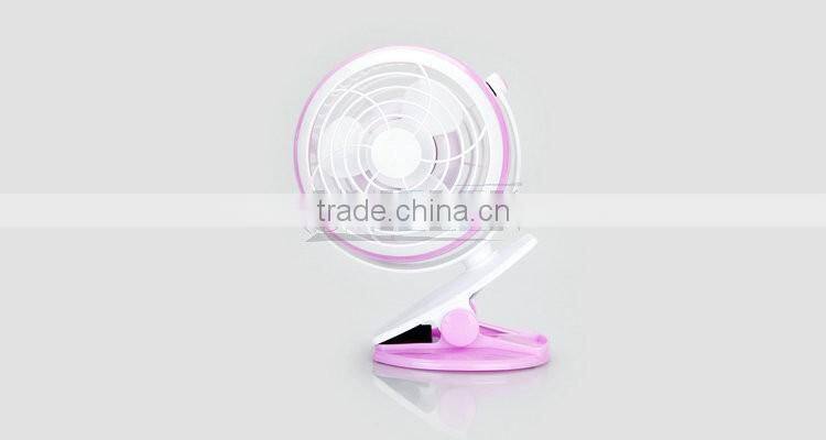 Mini fan usb clip fan with battery 4 inch fan plastic ABS blue green pink color