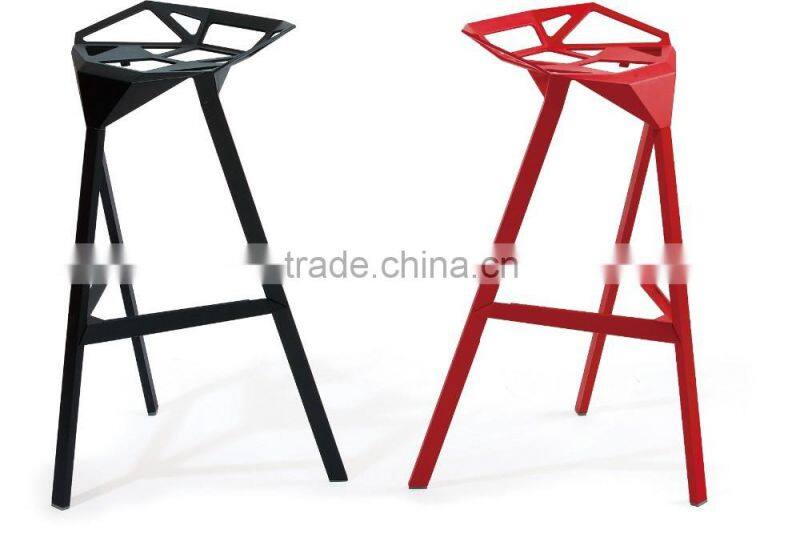 Bistro Furniture Aluminium with Powder Coated Transformer Shape Bar Stool chair