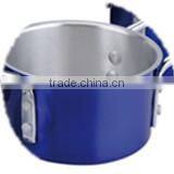 ALUMINUM DURABLE COLORED COOKWARE SET WITH DOUBLE CHROMED HANDLE