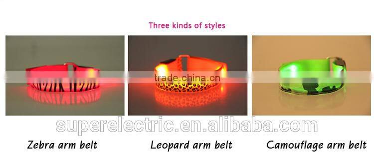 Factory direct supply high quality nylon led armlet printing led armband for running
