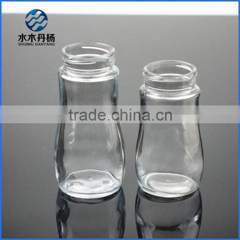 Glass spice shaker bottle glass spice bottles Glass bottles for pepper/spice with screw caps