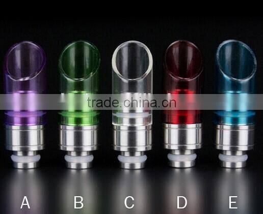 22 mm /28.5 mm base size wide bore colorful glass drip tips
