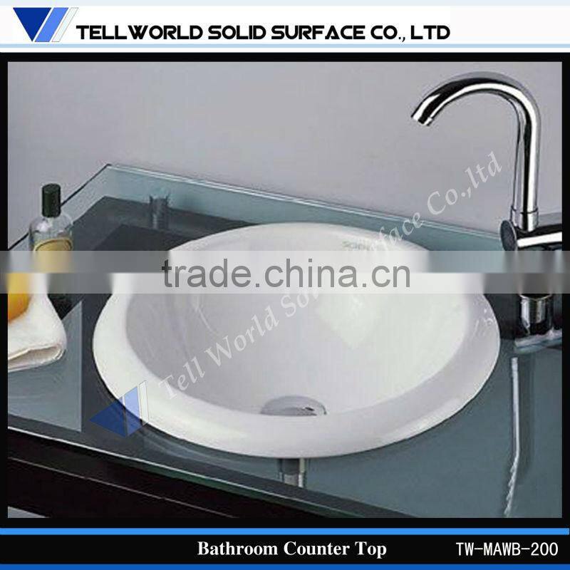 Top Quality 100% Acrylic Wash Basin Bathroom Countertop Sink