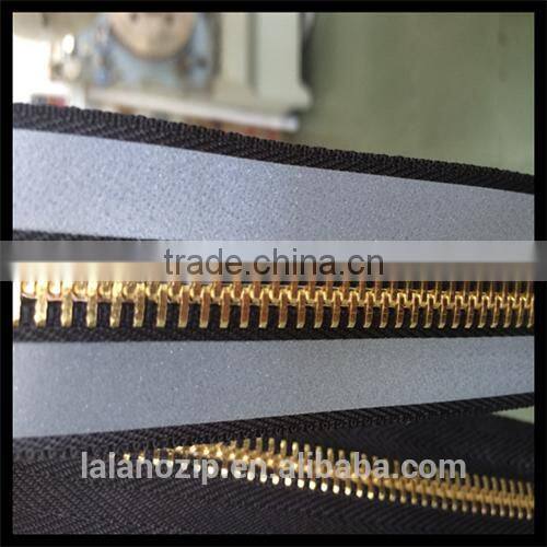 TPU wholesale clothing with brass reflective zipper