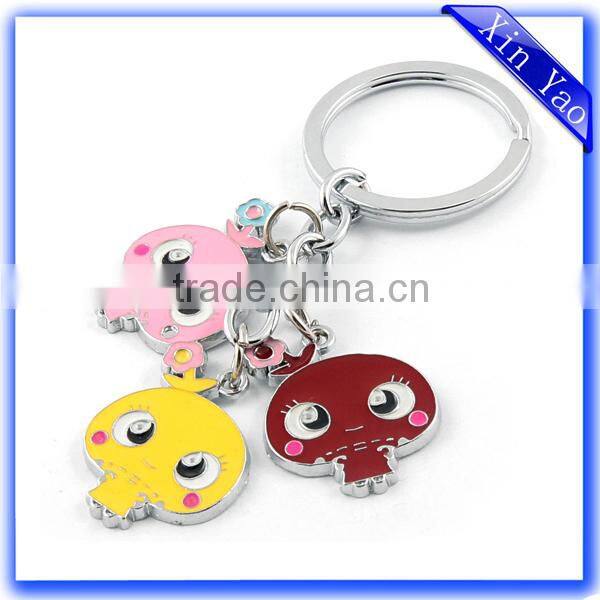 Wholesale fashion custom zinc alloy gold metal bag keychain