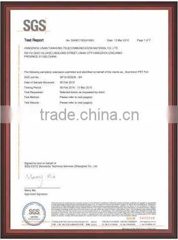 ALU+PET+ALU used for air ducts